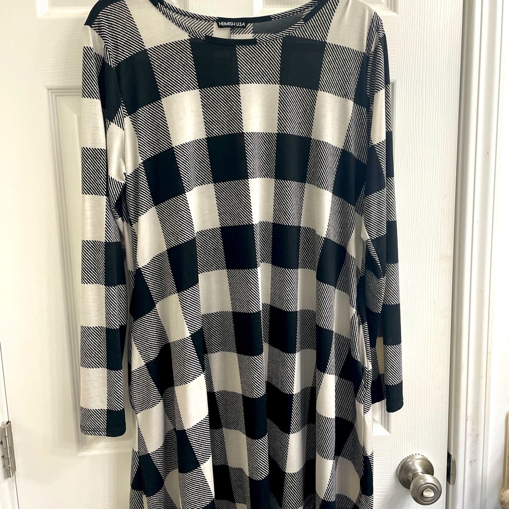 Buffalo plaid dress